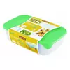 Ételtartó doboz szett CURVER Fresh&Go tégla műanyag 3 db-os 2L+1L+0,5L szürke