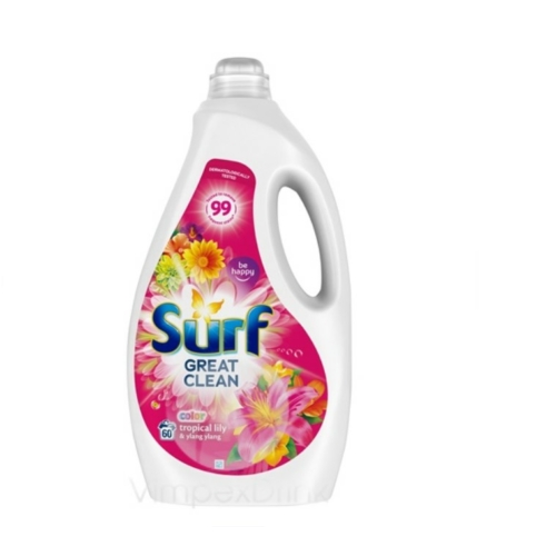 Surf Folyékony mosószer 60mosás-3l Color Tropical Lily&Ylang Ylang - csak a készlet erejéig