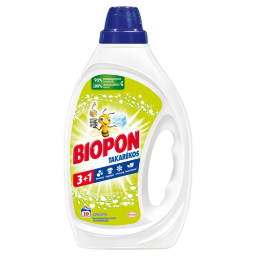 Biopon 3in1 Folyékony mosószer 1 Liter 20 Mosás Normál