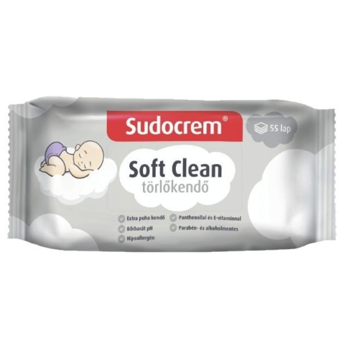 Sudocrem törlőkendő 55db Soft Clean