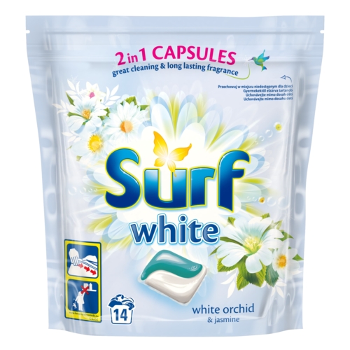 Surf 2in1 Mosókapszula 14mosás-14db White Orchid & Jasmine