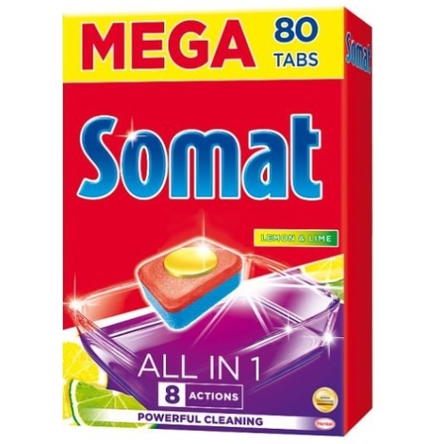 Somat Allin1 Mosogatógép tabletta 80db Lemon&Lime
