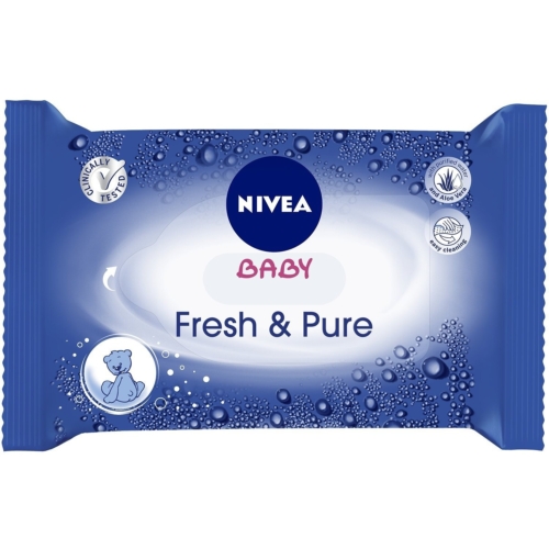 Nivea Baby Törlőkendő 63db Fresh&Pure