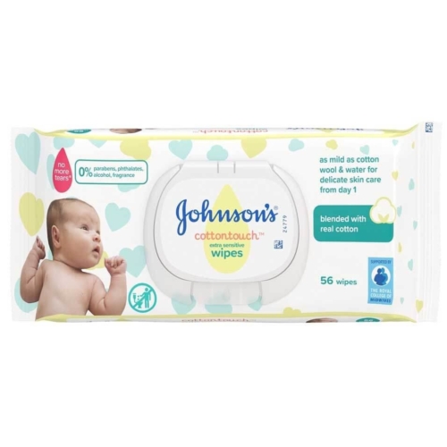 Johnson's Baby törlőkendő 56db Cotton Touch