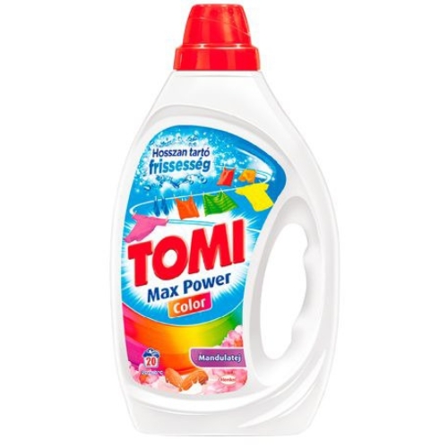 Tomi Max Power mosógél 20mosás-1l Color Mandulatej