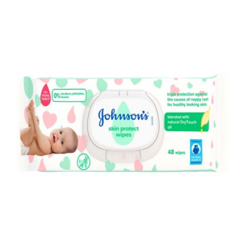 Johnson's Baby törlőkendő 48db Skin Protect