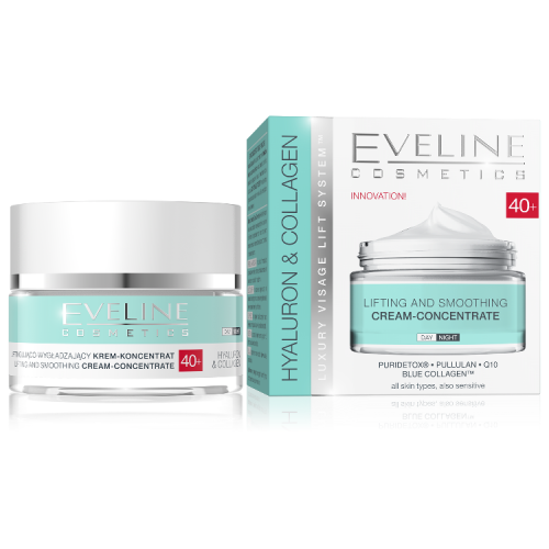 Eveline Cosmetics Hyaluron & Collagen 40+ Kisimító-Lifting krém-koncentrátum 50ml