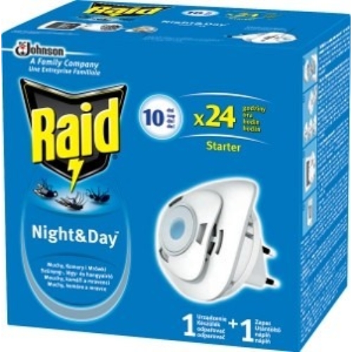 Raid Night&Day szúnyog és légyirtó elektromos készülék+ 1db UT