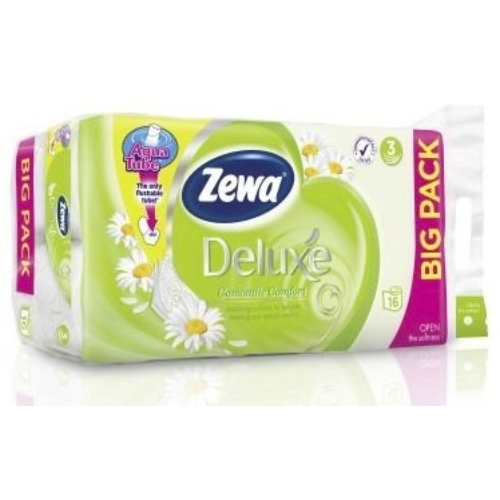 Zewa Deluxe toalettpapír 3 rétegű 16 tekercs Camomile Comfort