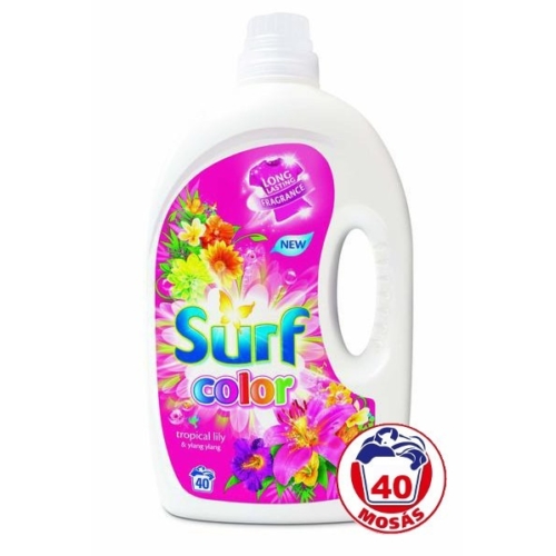 Surf Folyékony mosószer 40 mosás-2l Color Tropical Lily&Ylang Ylang