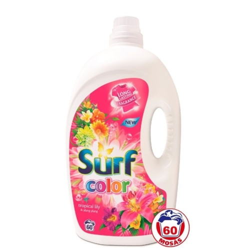 Surf Folyékony mosószer 60mosás-3l Color Tropical Lily&Ylang Ylang