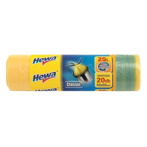 Hewa Szemeteszsák Classic 25l-20db Önzáró szalaggal
